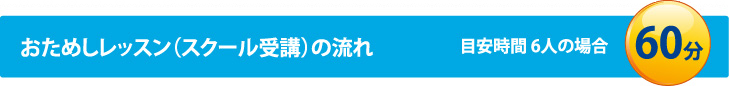 おためしレッスン（スクール受講）の流れ